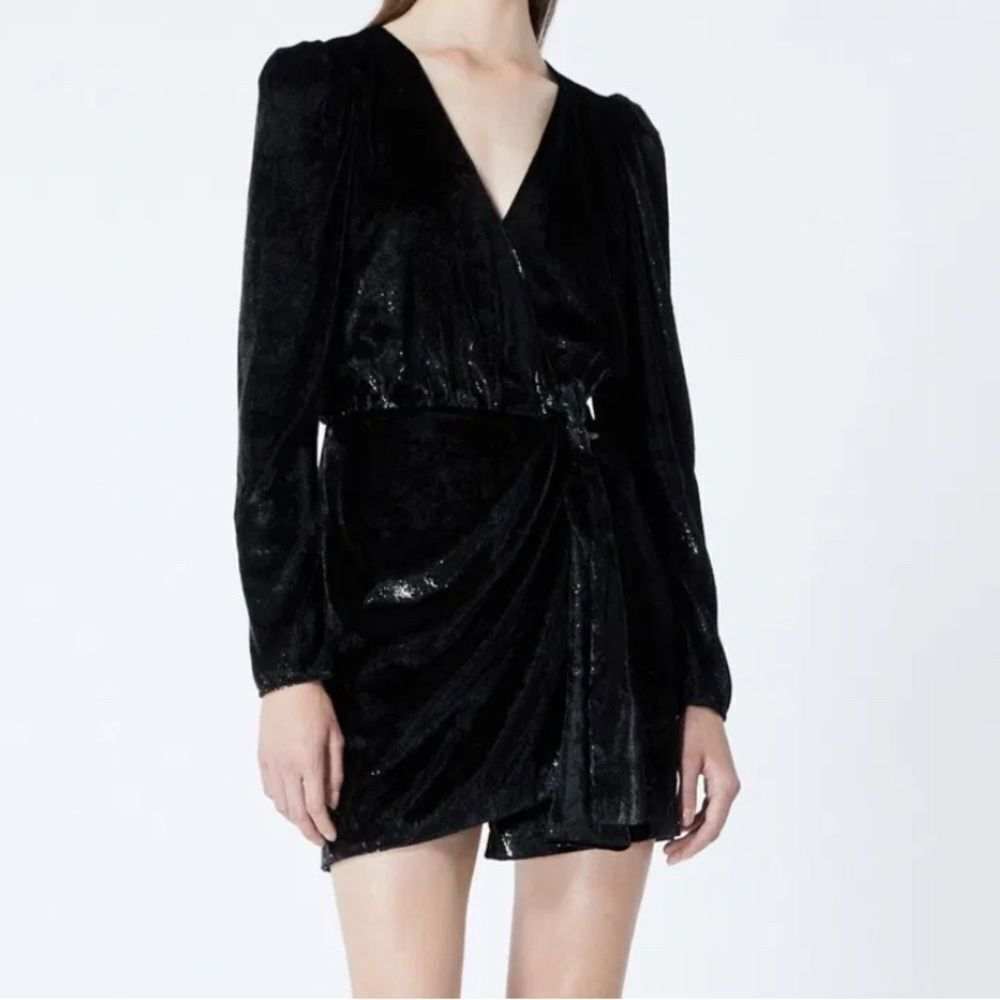 The Kooples Velvet Wrap Dress NWT Size 2= US 6